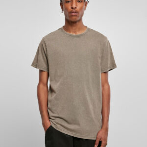 Acid Washed Round Neck Tee