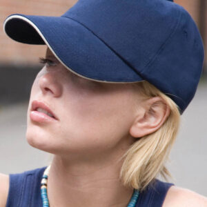 Brushed Cotton Decorator Cap with Sandwich Peak