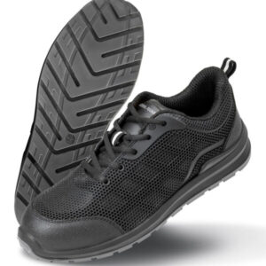 All Black Safety Trainer - size 3